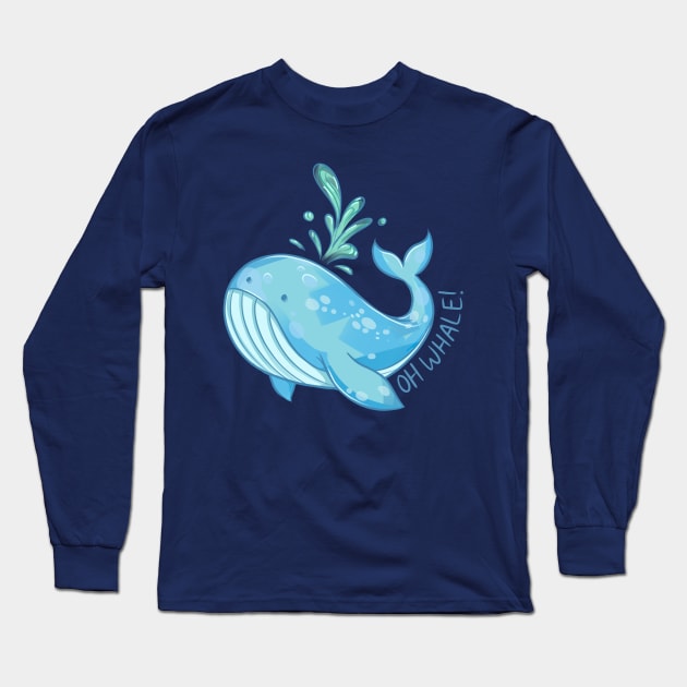 Oh Whale! Long Sleeve T-Shirt by Claire Lin